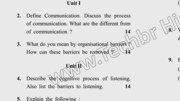 2017 BBA 1st Sem Reappear Business Communication Question Paper