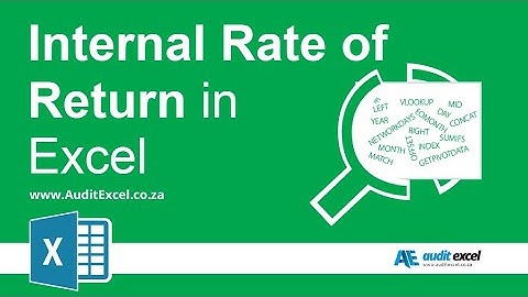 Internal Rate of Return (IRR) in Excel 2003