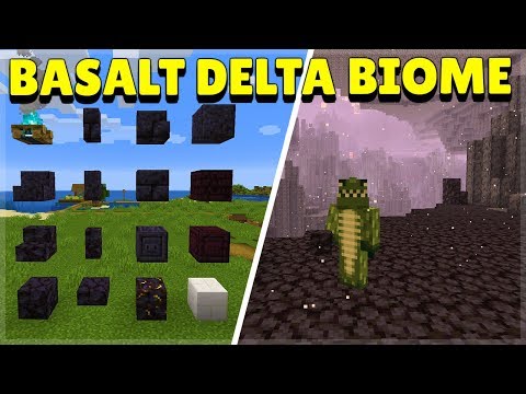 Minecraft 1.16 FOURTH Nether Biome Added Basalt Delta (Snapshot 20w15a)