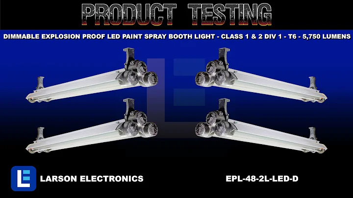 Dimmable Explosion Proof LED Paint Spray Booth light - Class 1 & 2 Div 1 - T6 - 5,750 Lumens