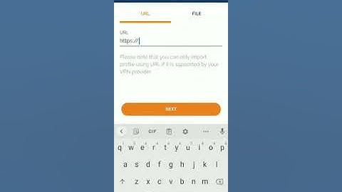 Profile import in openvpn Android