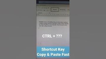 How to Copy, Paste, Windows Shortcut Key | Copy Paste Fast #shorts