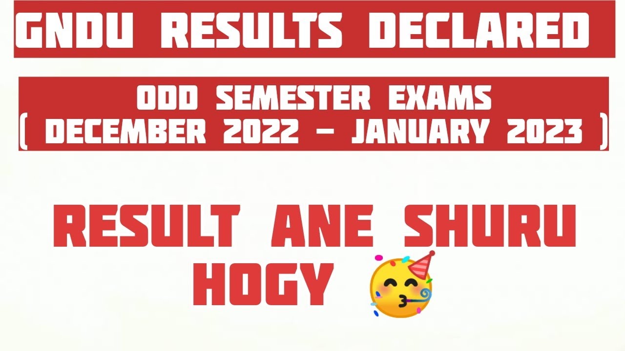 GNDU Results Declared ✔️ || Gndu Results ane shuru hoge 🥳 || Gndu Odd Semester Results Declared