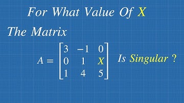 Singular Matrix Solved Problem || Solve for x value