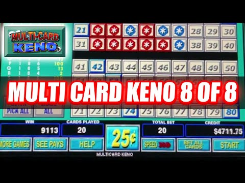 Multi Card Keno Winning 8 of 8