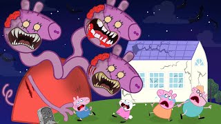 PEPPA PIG TURNED INTO A GIANT 3-HEAD ZOMBIE AT SCHOOL!!! SAD STORY OF PEPPA, REBECCA RABBIT, DANNY
