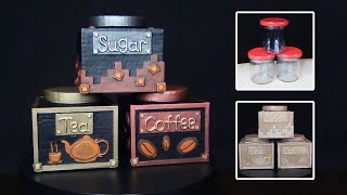 DIY Coffee, Tea and Sugar Jars using Cardboard and Jars - Brighten up Your Morning. Cardboard crafts
