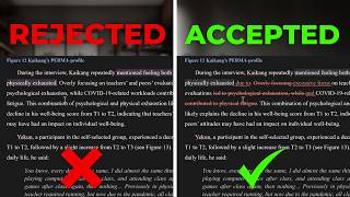 Proven process to present qualitative results for Q1 journals