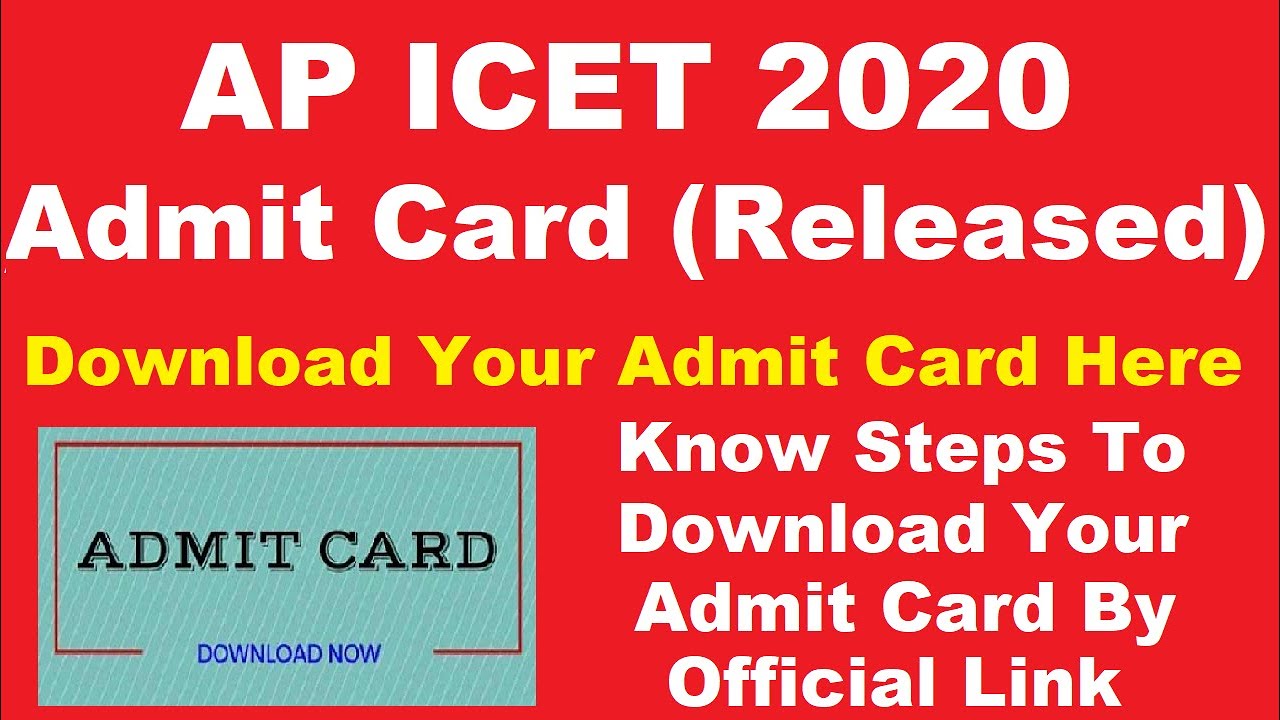 AP ICET 2020 Hall Ticket (Released) for Covid Positive Students - How To Download AP ICET Admit Card