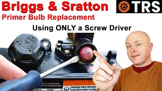 Primer Bulb Replacement Using Only a Screw Driver (Briggs and Stratton Lawn Mower Carburetor)