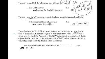 Cash & Receivables 4 - Accounts Receivable Valuation