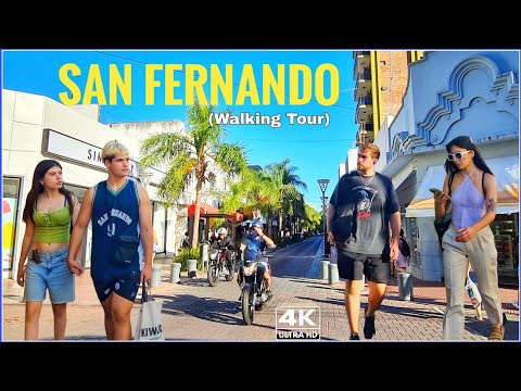 【4K】Recorriendo SAN FERNANDO (Centro), Prov. Buenos Aires - VERANO 2023 | Walking Tour ARGENTINA