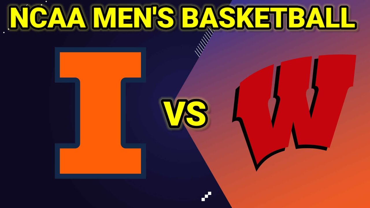 Illinois vs Wisconsin 2024 NCAA MEN'S BASKETBALL LIVE SCORE YouTube