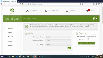 Konfigurasi Proxy Server pada ClearOs
