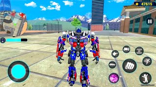 Optimus Prime Multiple Transformation Jet Robot Car Game 2020 - Android Gameplay screenshot 3