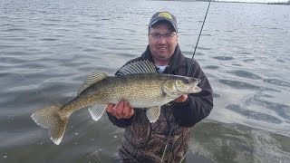Shore Fishing Walleye on Devils Lake
