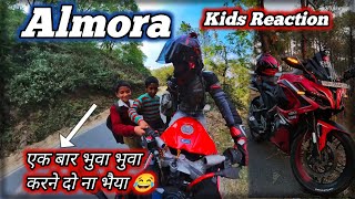 Almora Uttarakhand | Kids react crazy for bike😂