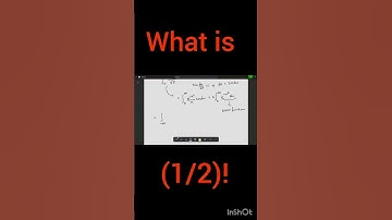 What is (1/2) ! ?? ||Gamma function