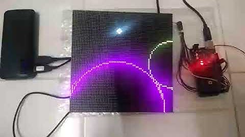 P3 RGB Panel 64x64 with Arduino Mega Demo for animated water drop