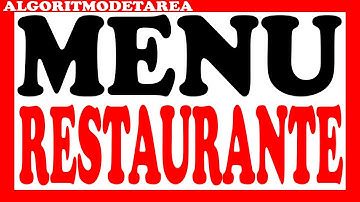Algoritmo de un menu de restaurante pseint