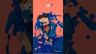 0 vs 1 BILLION Water Drops 💦 Minecraft Crazy Steve | Satisfy Simulation 🤣