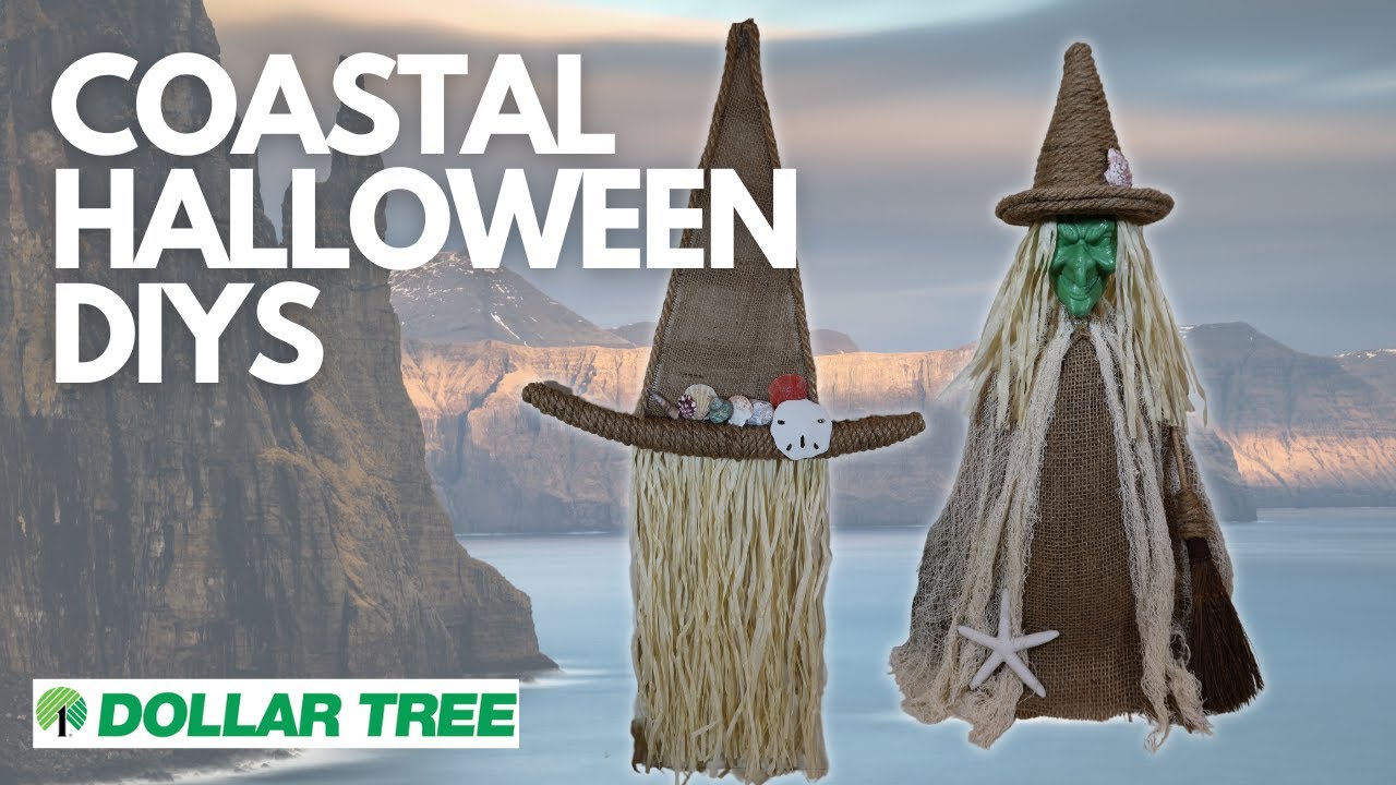 SEA WITCH Halloween 2 Dollar Tree DIY (Coastal 2021) Hacks 