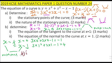 2019 KCSE MATHEMATICS PAPER 1 QUESTION 24