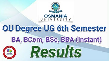OU Degree UG 6th Semester (Instant) Results 2019