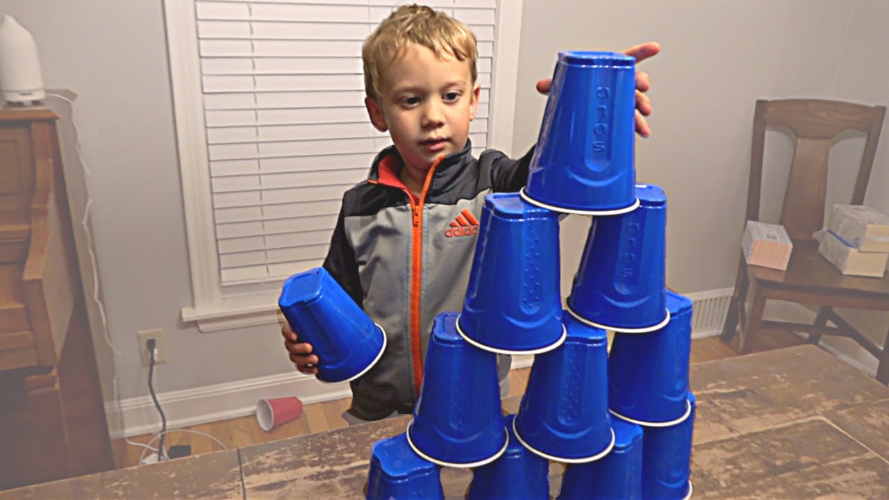 Cup Stacking Challenge | Colin Amazing - YouTube