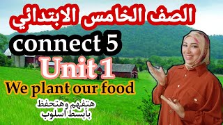 الصف الخامس الابتدائي انجليزي المنهج الجديد 2023 الدرس الاول الوحدة الأولى We plant our food كونكت 5