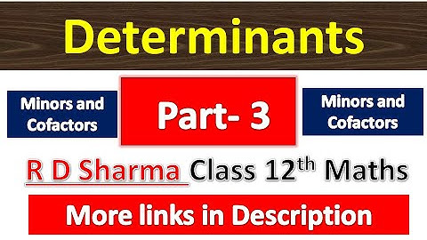 Determinants | R D Sharma Class 12th Maths Solution | Dhanpat Rai Publication | Chapter 6 | Part 3