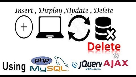 Delete Data Using Ajax jQuery PHP MySQL Bootstrap