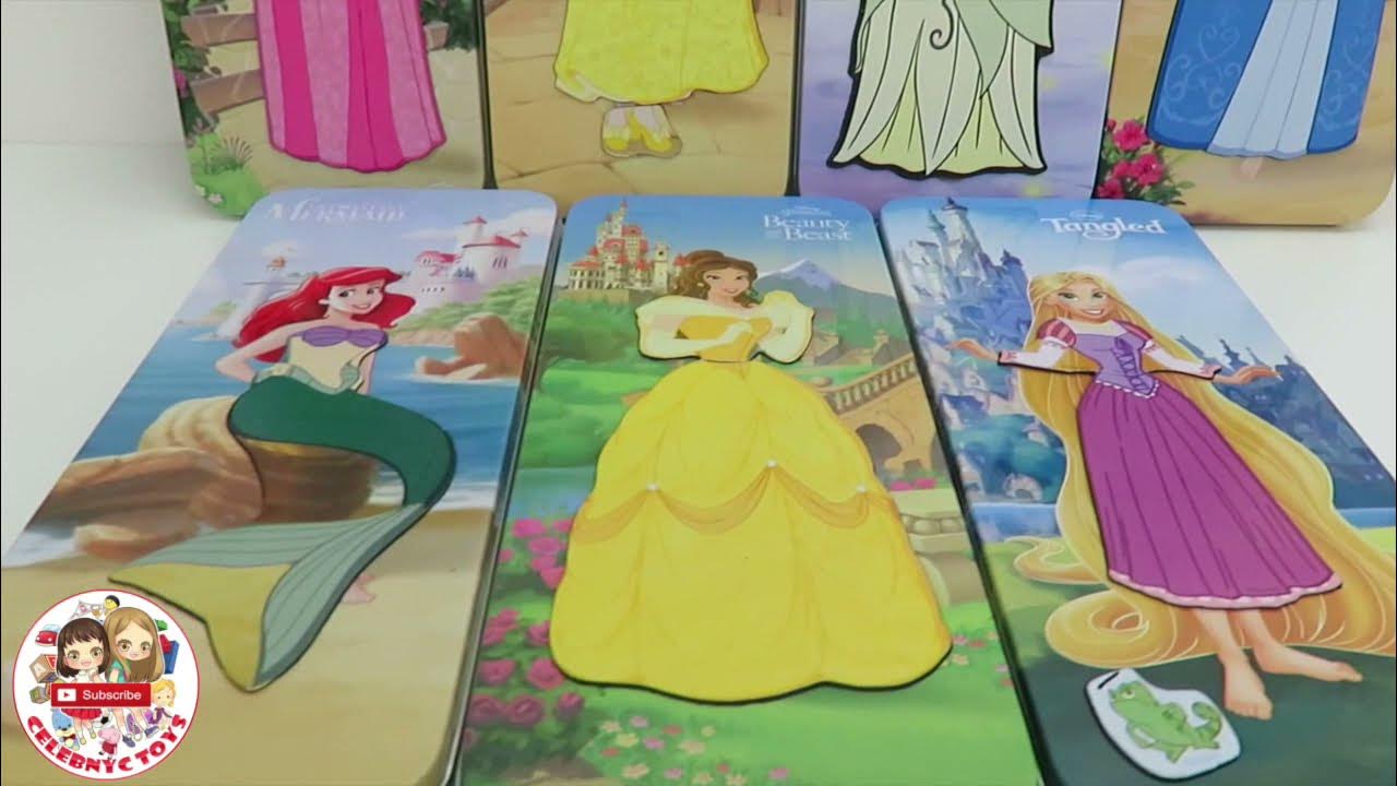 Disney Princess Magnetic Mini Tin Paper Dolls Dresses 