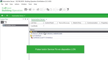 Ecostruxure Building Operation: Generar archivo XIF dispositivo LON