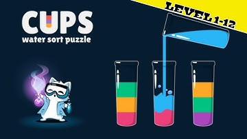 cups water sort puzzle / Water sort puzzle / From Level 1 _ 12 | FHD