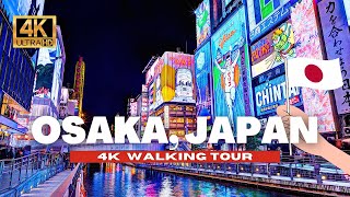  Osaka Night Walk Dotonbori Night Life - Japan 4K Hdr - 60 Fps