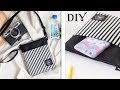 CUTE DIY CROSSBODY BAG FAST MAKING // Small Messenger Bag Stripe Design Purse Tutorial