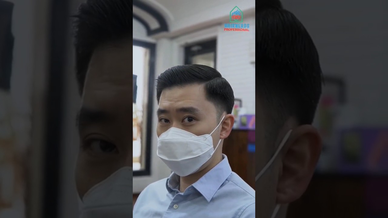 model rambut cowok side part hair cut barbershop