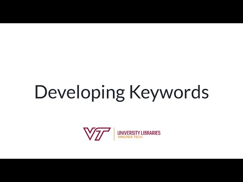 Developing Keywords