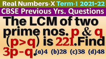 The LCM of two prime numbers p and q is 221. Find the value of 3p – q