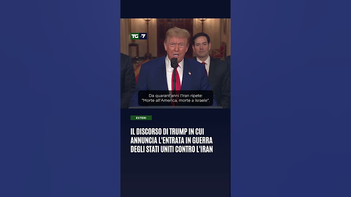 Il  discorso di Trump in cui annuncia l'entrata in guerra degli Stati Uniti contro l'Iran