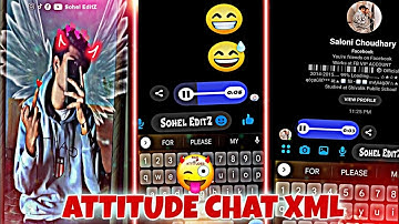 New Attitude👿 Chat Lyrics Xml File || Alight motion Chat Lyrics Video Editing Tutorial || #new
