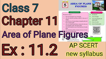 Ex 11.2,Area of plane figures, Chapter 11,Class7, AP SCERT new syllabus.