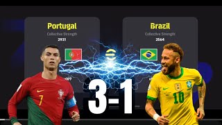 Portugal Vs Brazil Superstar Level | 3-1 | National Team Online Match#efootball2024 #ronaldo #neymar