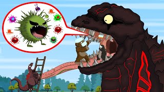 Rescue Tooth Shin Godzilla From GODZILLA & KONG: How to Brush Your Teeth? - FUNNY | Godzilla Cartoon