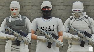 GTA V - 5 Easy Tryhard Outfits Tutorial #114 (White outfits 2022)