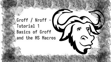 Groff Tutorial For Beginners - 1 | Typesetting System For Linux
