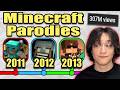 When Minecraft Parodies RULED YouTube (Timeline)