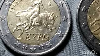 Rare and Expensive Coin 2 Euro (S)  2002, Greece.
