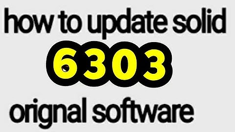solid 6303 original Software Update with Software link